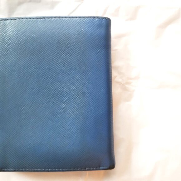 Authentic Prada Blue Saffiano Unisex Tri-fold Wallet in Box - Picture 6 of 8
